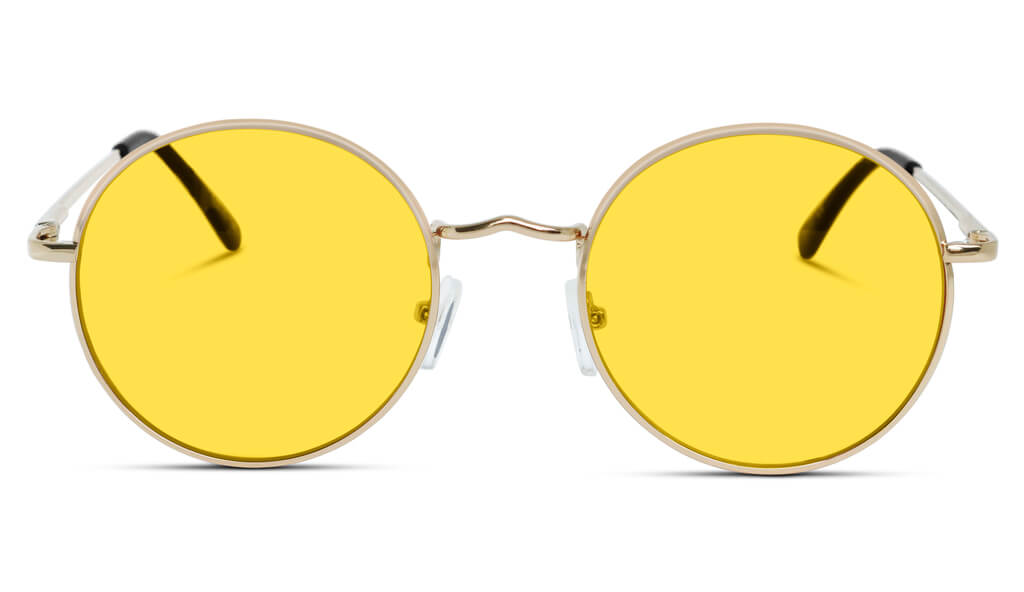 Yellow circle glasses online