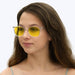 DayMax Taylor Glasses - Crystal Blue Light Filter Glasses - Yellow Lens BlockBlueLight 