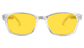 DayMax Wayfarer Glasses - Crystal Blue Light Filter Glasses - Yellow Lens BlockBlueLight 