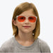 Kids NightFall Wayfarer Blue Blocking Glasses - Crystal Blue Light Blocking Glasses - Red Lens BlockBlueLight