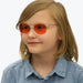 Kids NightFall Wayfarer Blue Blocking Glasses - Crystal Blue Light Blocking Glasses - Red Lens BlockBlueLight