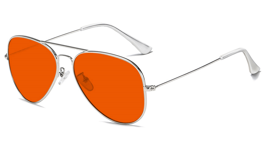 NightFall Aviator Blue Blocking Glasses Blue Light Blocking Glasses - Red Lens BlockBlueLight