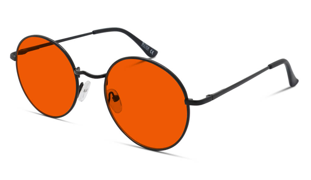 NightFall Elton Blue Blocking Glasses - Black Blue Light Blocking Glasses - Red Lens BlockBlueLight