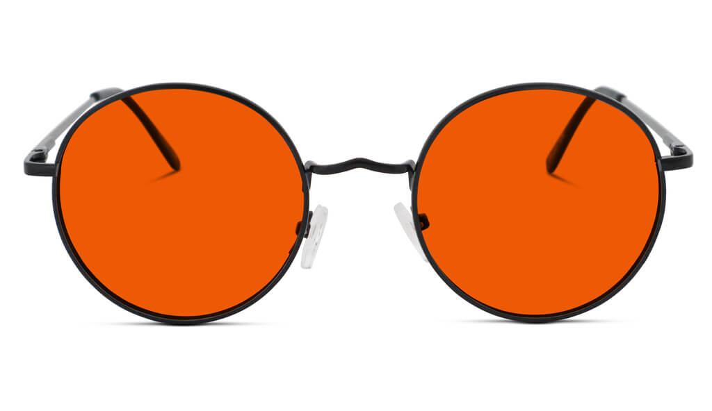 NightFall Elton Blue Blocking Glasses - Black Blue Light Blocking Glasses - Red Lens BlockBlueLight