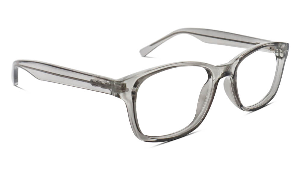 ScreenTime Wayfarer Computer Glasses - Pearl Grey Blue Light Filter Computer Glasses - Clear Lens BlockBlueLight