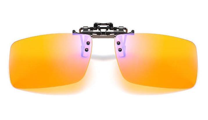 SunDown Clip-on Blue Blocking Glasses Blue Light Blocking Glasses - Amber Lens BlockBlueLight