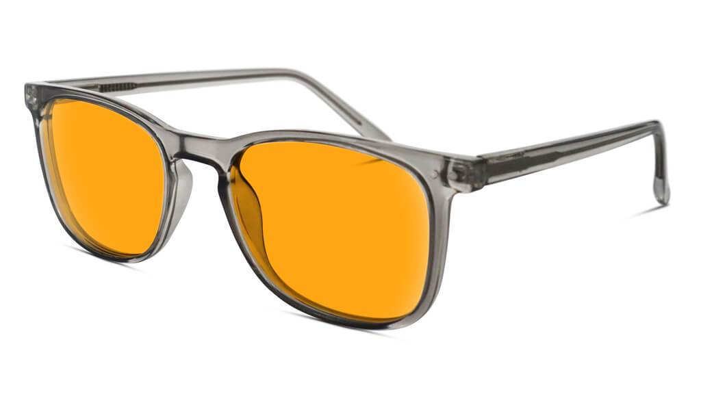 SunDown Taylor Blue Blocking Glasses-Pearl Grey Blue Light Blocking Glasses - Amber Lens BlockBlueLight