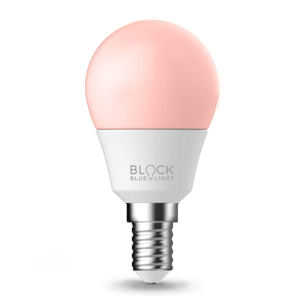 Twilight Red Light Bulb - E14 (Small Screw Fitting) Blue Light Free Lighting BlockBlueLight