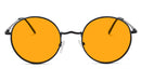 BlockBlueLight Blue Light Blocking Glasses - Amber Lens SunDown Elton Blue Blocking Glasses - Black