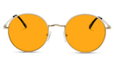 BlockBlueLight Blue Light Blocking Glasses - Amber Lens SunDown Elton Blue Blocking Glasses - Gold