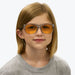 BlockBlueLight Blue Light Blocking Glasses - Amber Lens SunDown Kids Wayfarer Blue Blocking Glasses - Pearl Grey