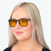 BlockBlueLight Blue Light Blocking Glasses - Amber Lens SunDown Taylor Blue Blocking Glasses - Black