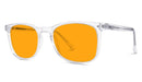 BlockBlueLight Blue Light Blocking Glasses - Amber Lens SunDown Taylor Blue Blocking Glasses - Crystal