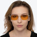 BlockBlueLight Blue Light Blocking Glasses - Amber Lens SunDown Wayfarer Blue Blocking Glasses - Crystal