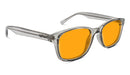 BlockBlueLight Blue Light Blocking Glasses - Amber Lens SunDown Wayfarer Blue Blocking Glasses-Pearl Grey