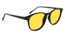 BlockBlueLight Blue Light Filter Glasses - Yellow Lens DayMax Billie Glasses - Matt Black