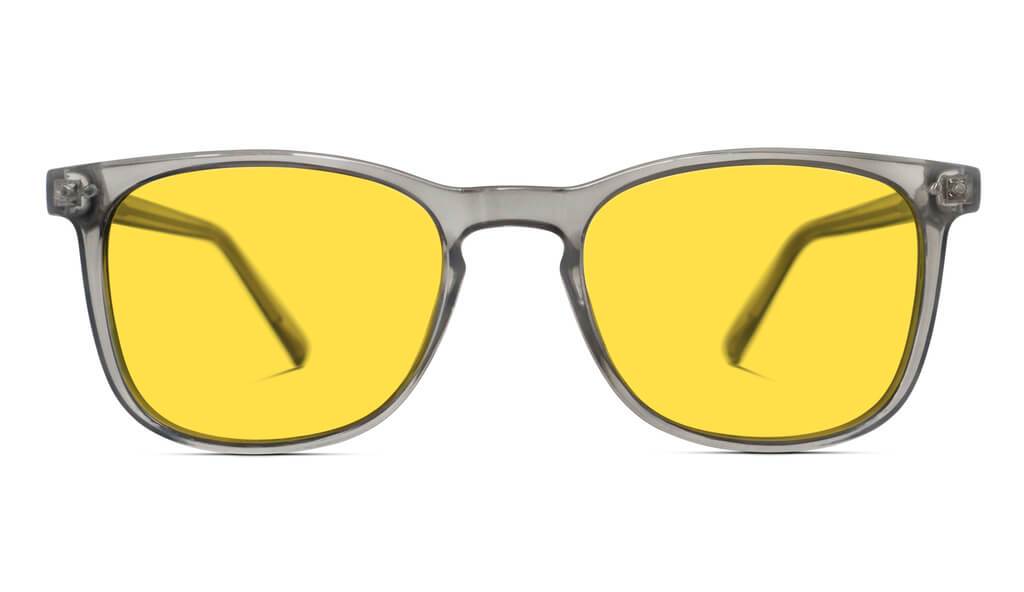 BlockBlueLight Blue Light Filter Glasses - Yellow Lens DayMax Taylor Glasses - Pearl Grey