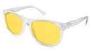 BlockBlueLight Blue Light Filter Glasses - Yellow Lens Kids DayMax Wayfarer Glasses - Crystal