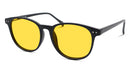 DayMax Billie Glasses - Black Blue Light Filter Glasses - Yellow Lens BlockBlueLight 