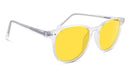 DayMax Billie Glasses - Crystal Blue Light Filter Glasses - Yellow Lens BlockBlueLight 