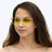 DayMax Billie Glasses - Crystal Blue Light Filter Glasses - Yellow Lens BlockBlueLight 