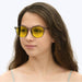 DayMax Billie Glasses - Pearl Grey Blue Light Filter Glasses - Yellow Lens BlockBlueLight 