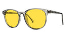 DayMax Billie Glasses - Pearl Grey Blue Light Filter Glasses - Yellow Lens BlockBlueLight 