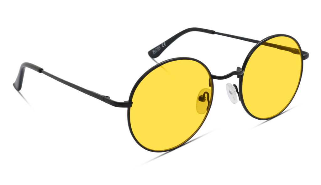DayMax Elton Blue Light Glasses Yellow Lens Black BlockBlueLight
