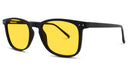 DayMax Taylor Glasses - Black Blue Light Filter Glasses - Yellow Lens BlockBlueLight 