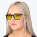 DayMax Taylor Glasses - Black Blue Light Filter Glasses - Yellow Lens BlockBlueLight 