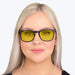 DayMax Taylor Glasses - Black Blue Light Filter Glasses - Yellow Lens BlockBlueLight 