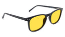 DayMax Taylor Glasses - Black Blue Light Filter Glasses - Yellow Lens BlockBlueLight 