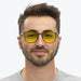 DayMax Taylor Glasses - Pearl Grey Blue Light Filter Glasses - Yellow Lens BlockBlueLight 