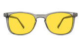 DayMax Taylor Glasses - Pearl Grey Blue Light Filter Glasses - Yellow Lens BlockBlueLight 