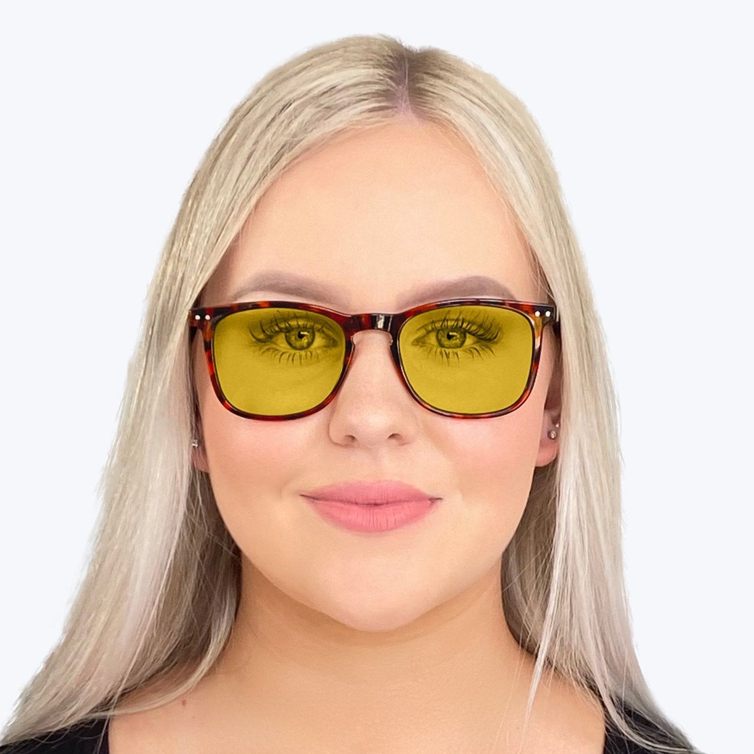 DayMax Taylor Glasses - Tortoise Blue Light Filter Glasses - Yellow Lens BlockBlueLight 