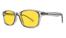 DayMax Wayfarer Glasses - Pearl Grey Blue Light Filter Glasses - Yellow Lens BlockBlueLight 