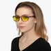 DayMax Wayfarer Glasses - Pearl Grey Blue Light Filter Glasses - Yellow Lens BlockBlueLight 