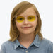 Kids DayMax Wayfarer Glasses - Crystal Blue Light Filter Glasses - Yellow Lens BlockBlueLight 