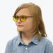 Kids DayMax Wayfarer Glasses - Pearl Grey Blue Light Filter Glasses - Yellow Lens BlockBlueLight 