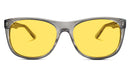 Kids DayMax Wayfarer Glasses - Pearl Grey Blue Light Filter Glasses - Yellow Lens BlockBlueLight 