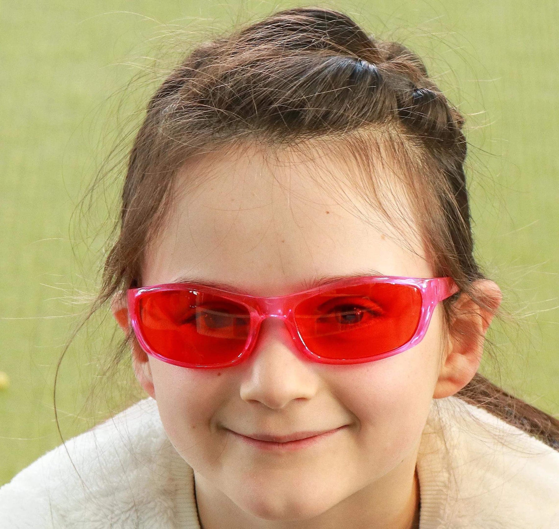 Kids NightFall Wrap Blue Blocking Glasses - Pink Blue Light Blocking Glasses - Red Lens BlockBlueLight 