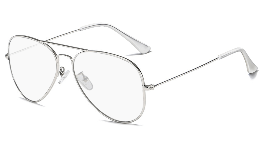 Clear lens top aviator glasses