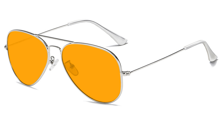 Orange sales aviator glasses