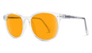 SunDown Billie Blue Blocking Glasses - Crystal Blue Light Blocking Glasses - Amber Lens BlockBlueLight 