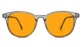 SunDown Billie Blue Blocking Glasses-Pearl Grey Blue Light Blocking Glasses - Amber Lens BlockBlueLight 