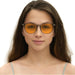 SunDown Billie Blue Blocking Glasses-Pearl Grey Blue Light Blocking Glasses - Amber Lens BlockBlueLight 