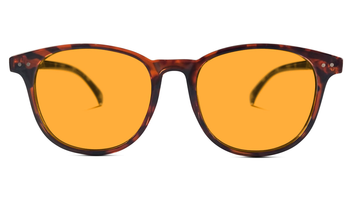 SunDown Billie Blue Blocking Glasses - Tortoise Blue Light Blocking Glasses - Amber Lens BlockBlueLight 