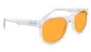 SunDown Kids Wayfarer Blue Blocking Glasses - Crystal Blue Light Blocking Glasses - Amber Lens BlockBlueLight 