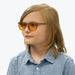 SunDown Kids Wayfarer Blue Blocking Glasses - Pearl Grey Blue Light Blocking Glasses - Amber Lens BlockBlueLight 