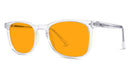 SunDown Taylor Blue Blocking Glasses - Crystal Blue Light Blocking Glasses - Amber Lens BlockBlueLight 